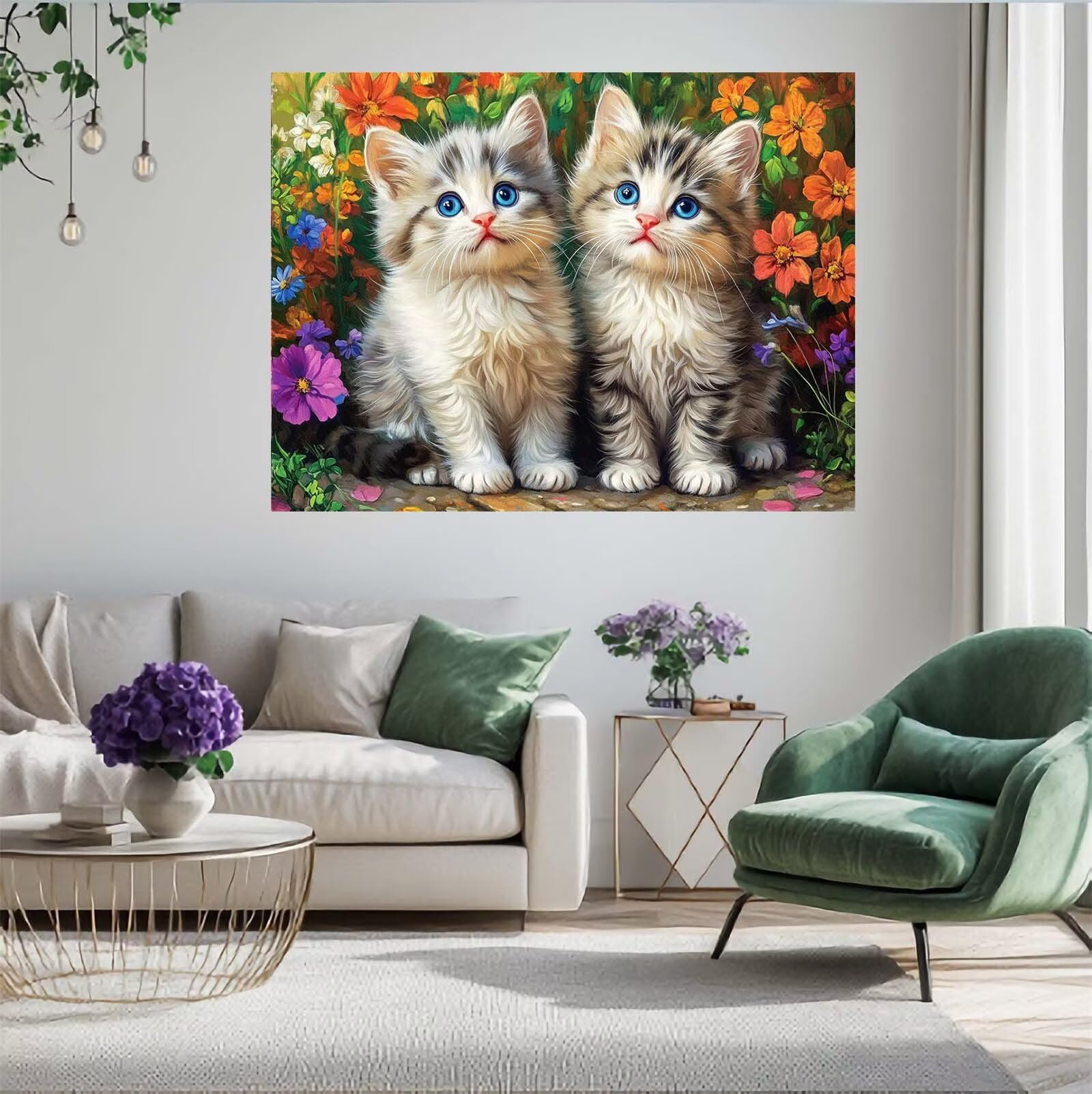 Puzzle kot, 6000 elementów, puzzle ze zwierzętami, dla dorosłych, z pudełkiem na prezent, duże drewniane puzzle dla dorosłych, gra zręcznościowa dla całej rodziny, prezenty dla kobiet, 105 x 180 cm