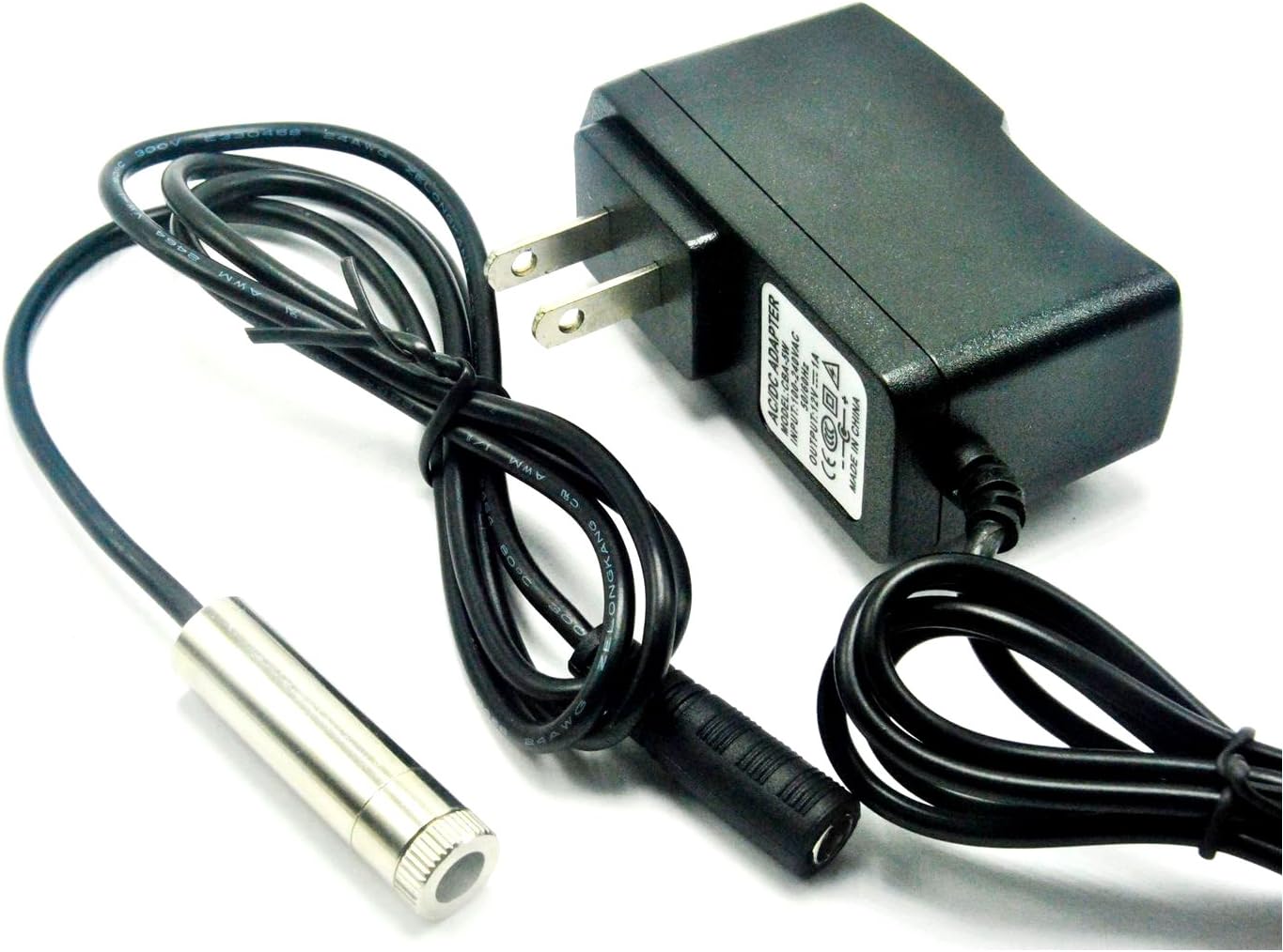 Focusable 650-30 Red Laser Dot Diode Module w/ 5V AC Adapter 12x35mm