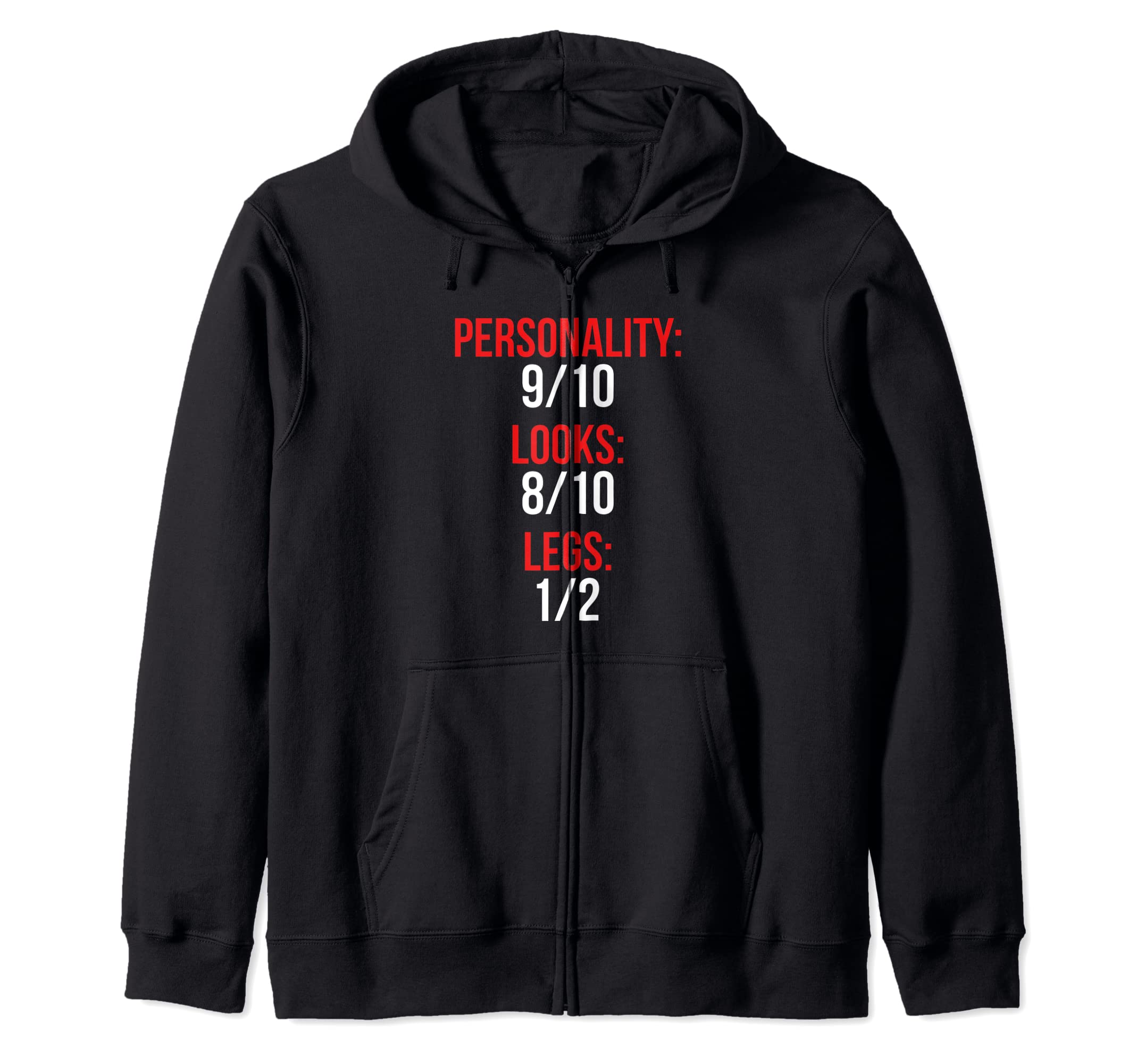 Leg Amputee Shirt Funny Humor Amputation Support Joke Zip Hoodie