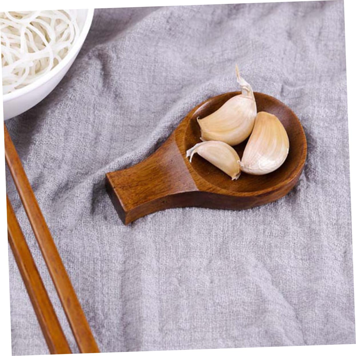 OUNONA Wooden Saucer Food Sauce Dish Flavor Dish Condiment Plate Seasoning Dish Wooden Sauce Dish Seasoning Bowl