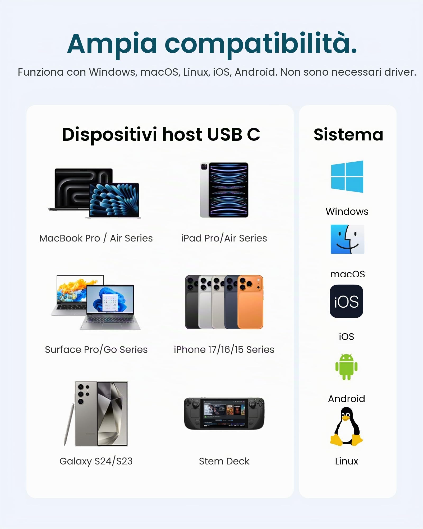 VENTION MacBook USB Adapter, 6-in-2 Mac Hub with Dual USB C, Removable Magnetic USB-C Connector, PD 140W / 8K @ 240Hz / 80Gbps Max, Compatible with All Laptops/iPads, Silver