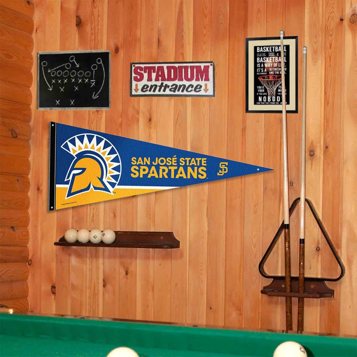 College Flags & Banners Co. San Jose State Spartans Pennant Flag and Wall Tack Mount Pads - Image 4