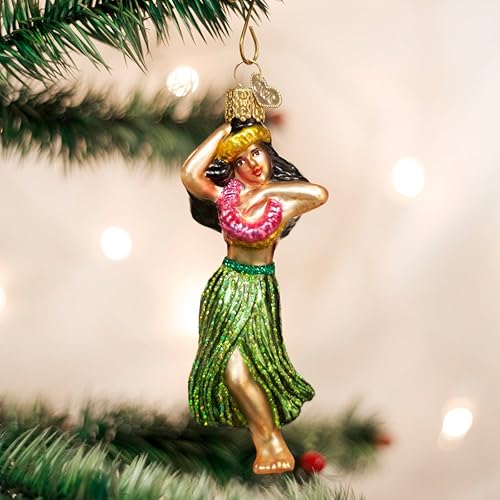 Miniatura 6 de Old World Christmas Regalos de playa Adornos de vidrio soplado para árbol de Navidad Surfer Santa