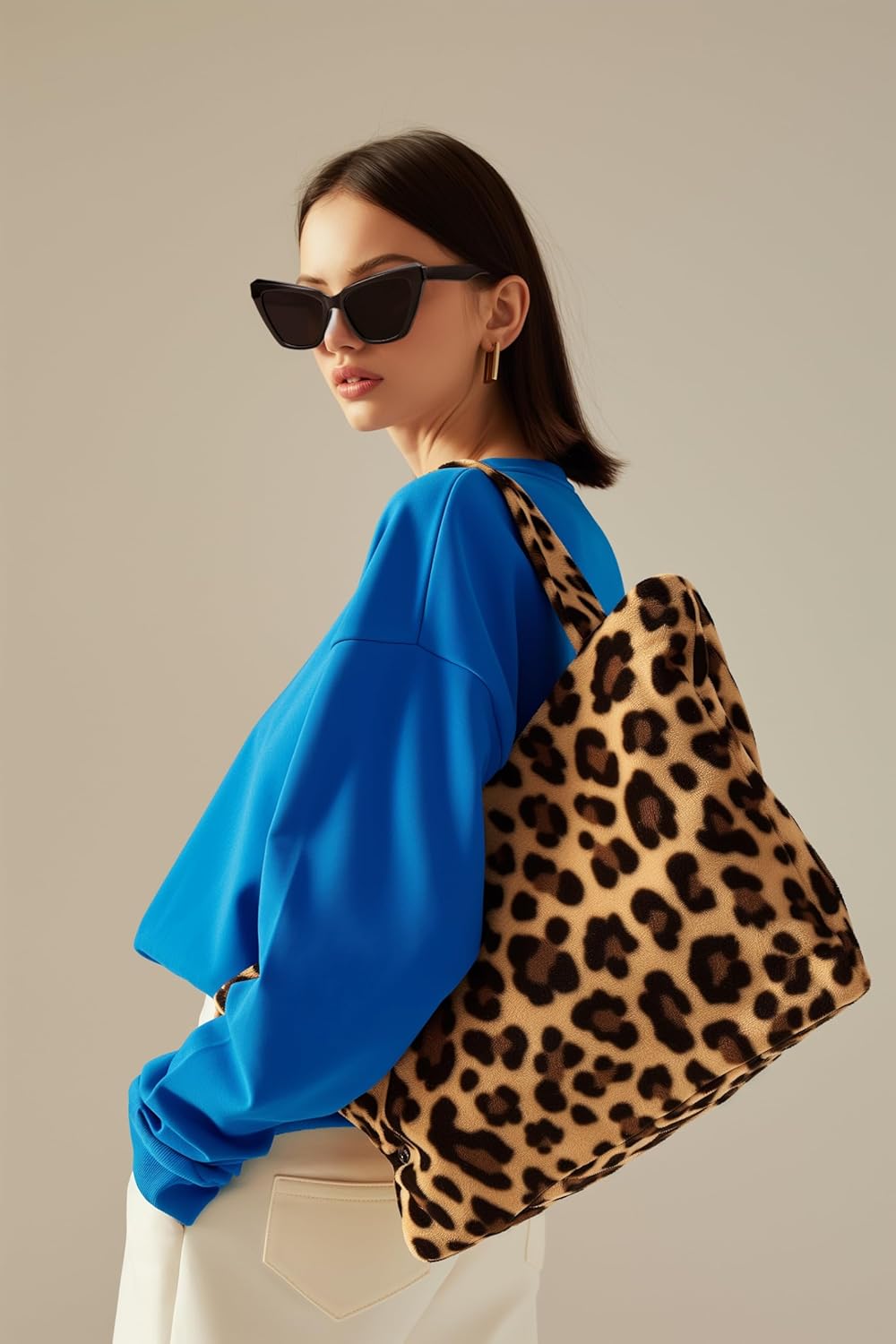 FEISEDY Retro Cat Eye Sunglasses for Women UV400 Protection Small Vintage Chic Shades B0132 - Image 2