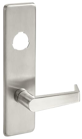Yale AU 426F X 630 X RHR x LC Exit Device, Lever Handle Outside Trim, Classroom, Cylinder Controls Lever, Less Cylinder, RHR, 630 Satin Stainless Finish