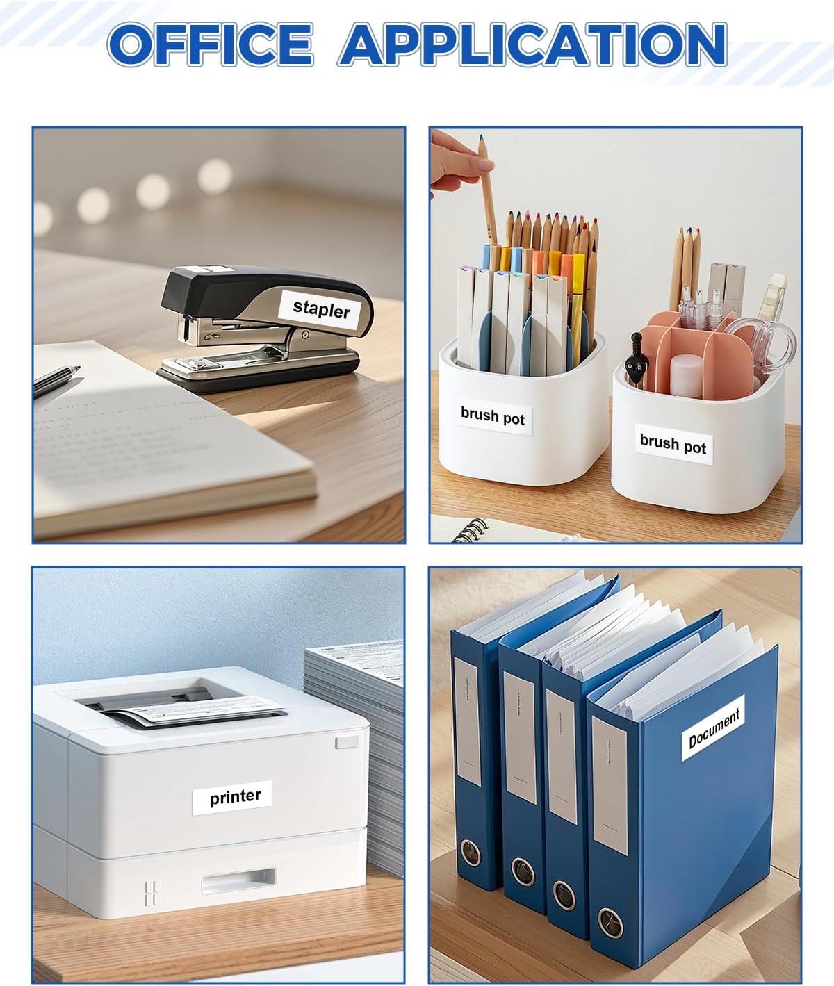 Tze 24mm 0.94" Laminated White Tape Compatible for Brother Tze-251 Tz-251 Tze251 PTouch Tape Tz 24mm 1" Black on White for PTD600 PTD610BT PTP710BT PTP750W PTE550W Label Maker, 3-Pack - Image 4