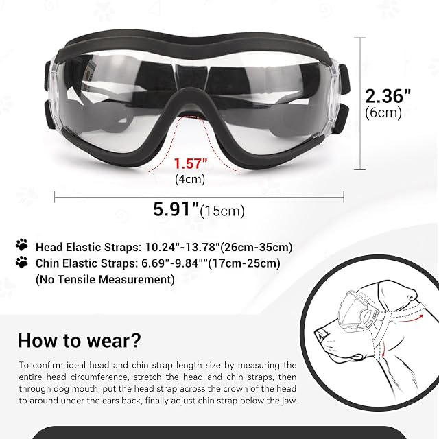 Foto 5 de 8 de NAMSAN Gafas de Sol para Perros de tamaño Mediano a Grande, con protección UV, Resistentes al Viento