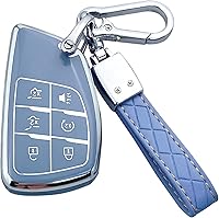 Vista 14 de Funda para Llavero Compatible con Chevy 2021-2023 Suburban Tahoe GMC Yukon Buick Encore Avenir Accesorios Carcasa (Blanco)