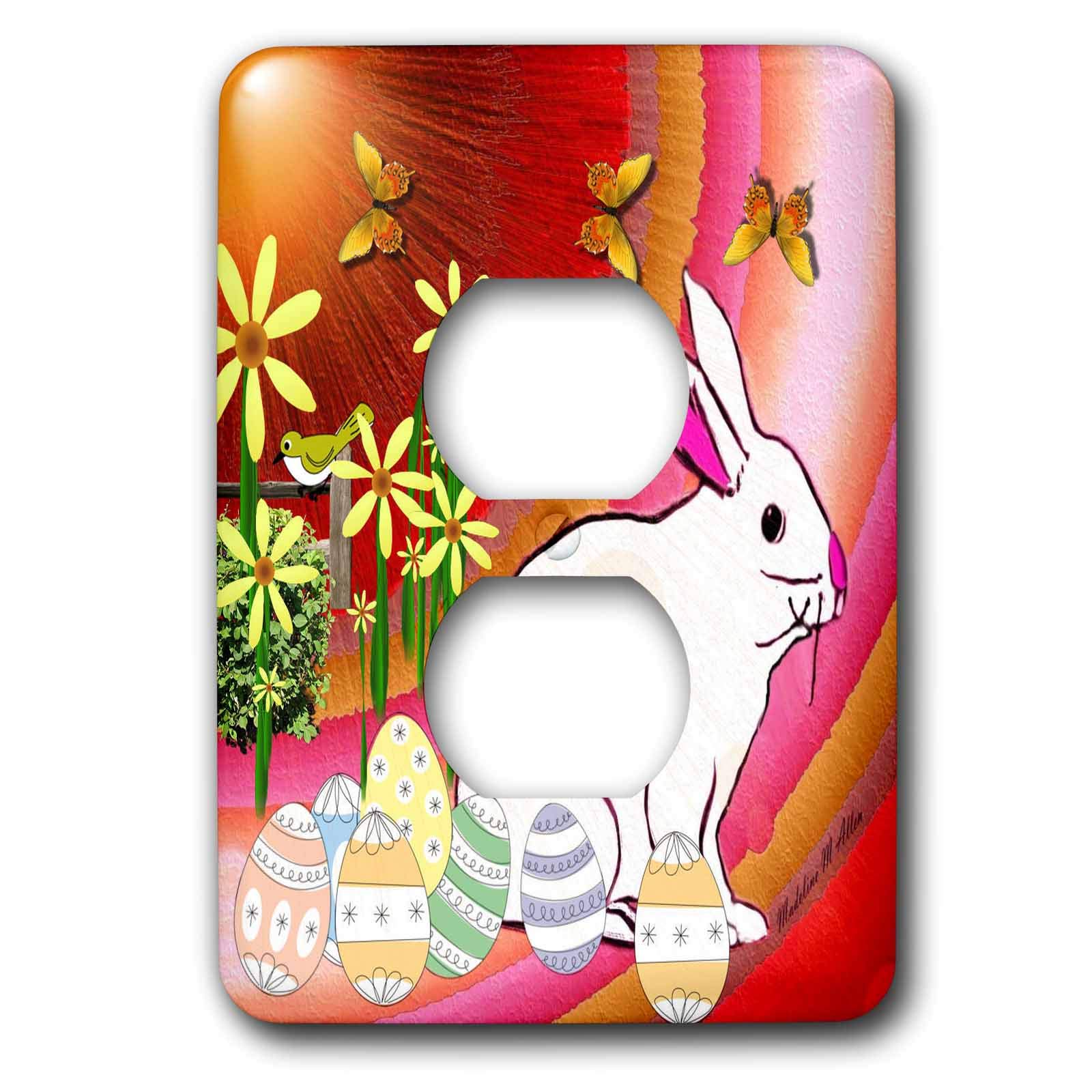 Lapin de Pâques habillage prise électrique pour chambre enfant et bébé