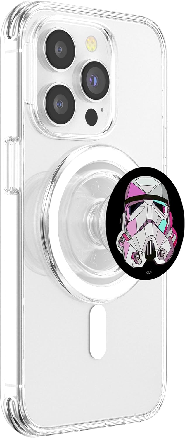 Star Wars Stormtrooper Stained Glass Helmet PopSockets MagSafe PopGrip for iPhone