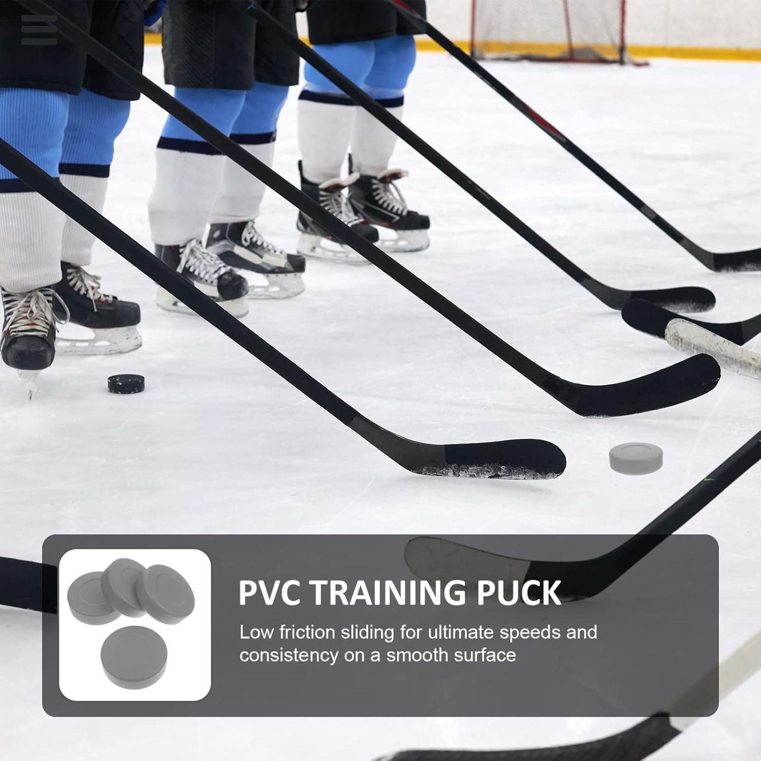 4Pcs Ice Hockey Puck Skid Training for Practicing Hockey Games Durable Hardness for Players and Teams