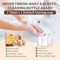 Vista 4 de YLNALO Tabletas espumosas de jabón de manos, repuestos de jabón de manos espumoso, paquete de 16 unidades, hace 16 x 12 onzas líquidas