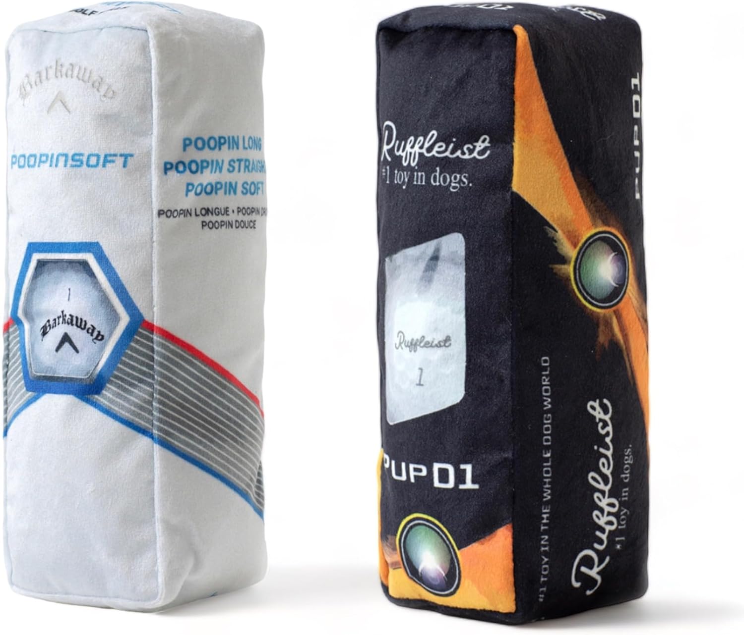 Ruff Puff Golf Ball Dog Toy with Squeaker – Funny Cute Plush Dog Toys for Golfers