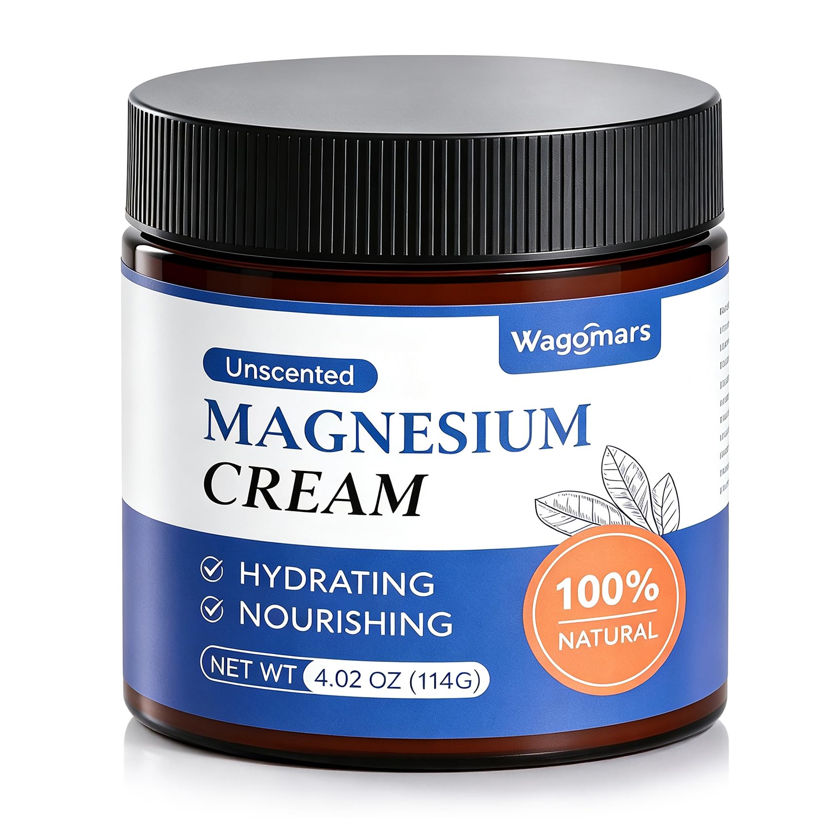 Magnesium Cream - Natural Magnesium Lotion - Body Butter with Shea Butter & Coconut Oil - Fast-Absorbing, Lightweight - Deep Hydration for All Skin Types - Suitable for Kids (Unscented)