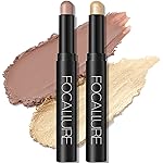 FOCALLURE 2 Pcs Cream Eyeshadow Stick,Brightener Eyeshadow Pencil Crayon,Highlighter Eye Shadow Stick Sets with Crease-proof Formula,Long Lasting Waterproof Eye Shadow Make Up,Money Glory