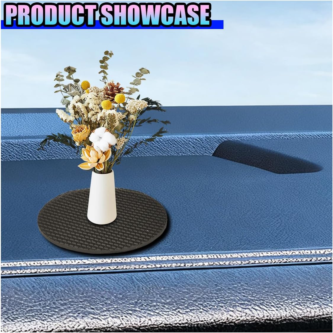 4PCS Car Sticky Gel Pads, Multi-Functional Removable Anti-Slip Magic Gel Mat for Car Dashboard, Universal Washable Reusable Auto Cell Phone Holder for GPS/Keys/Radar Detector(5.8cm) image 4