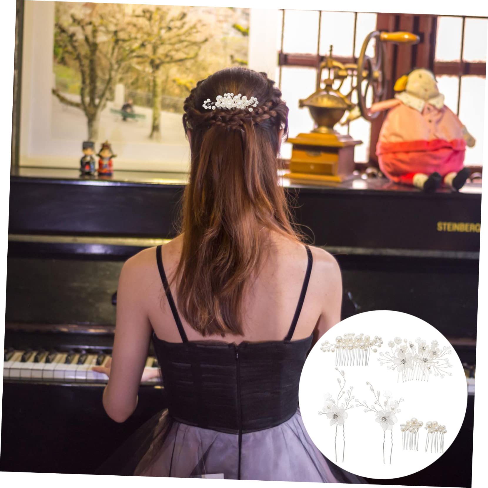 FRCOLOR 30stücke Teiliges Haarschmuck Die Braut Elegante Perlen-haarkämme Und Haarnadeln Für Hochzeiten Feiern Und Besondere Anlässe Hochwertiger Haarschmuck Für Frauen