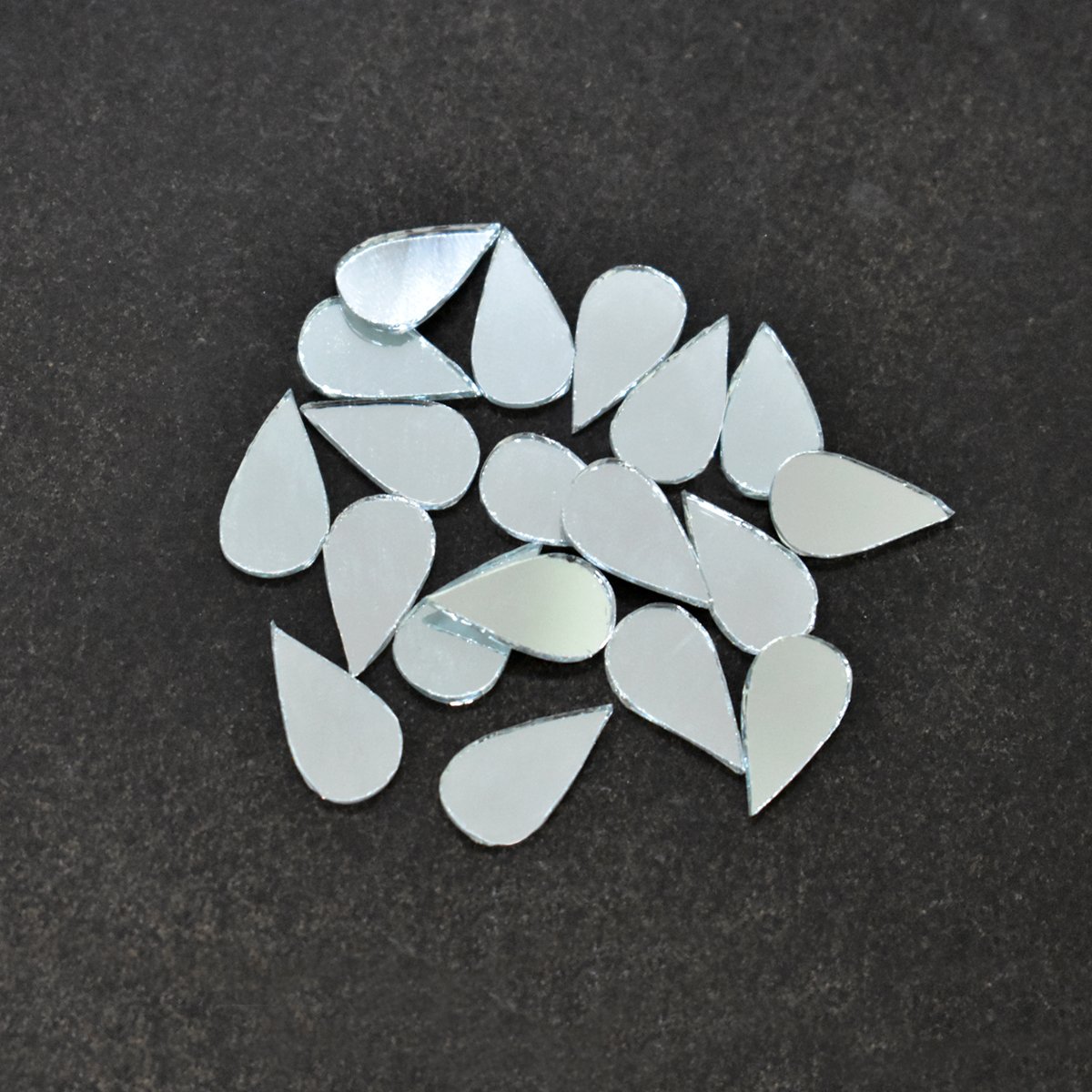 Embroiderymaterial Shisha Mirror for Craft, Decoration and Embroidery (Tear Drop Shape, 9MM, 50Pcs)