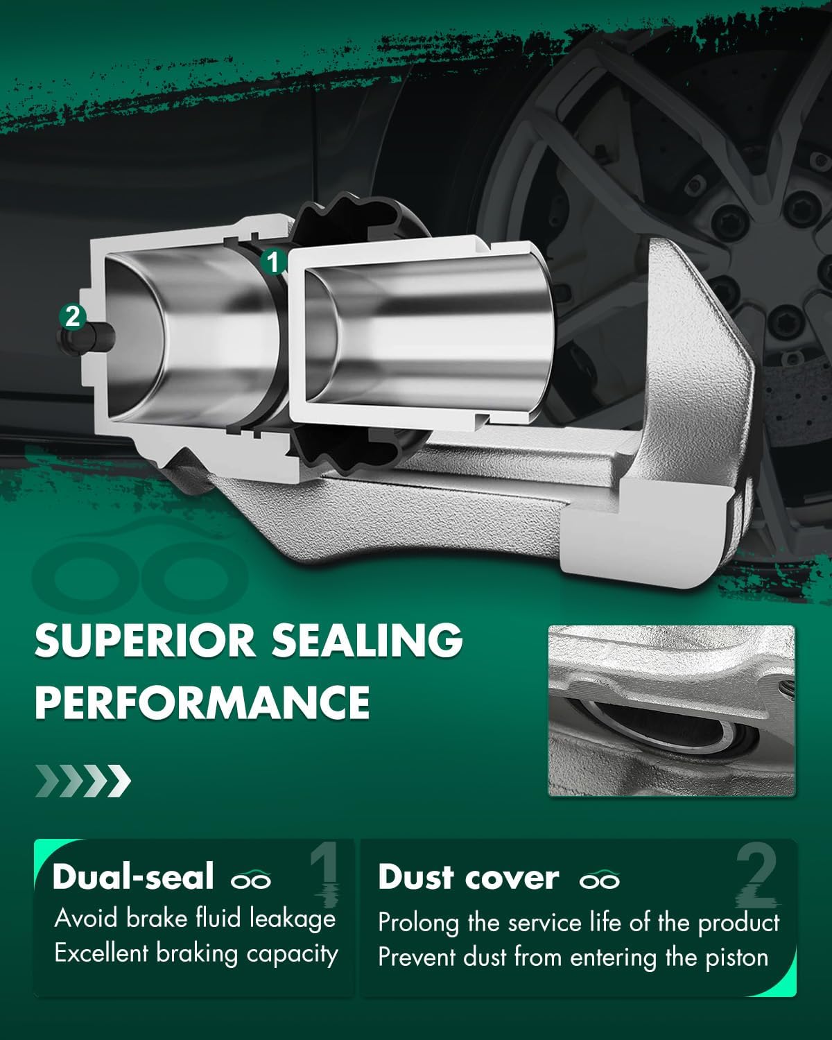 SCITOO 18B4880A Front Left Disc Brake Caliper Assembly w/Bracket For Chevrolet For Cobalt 2007-2010,For Pontiac For G5 2007-2009