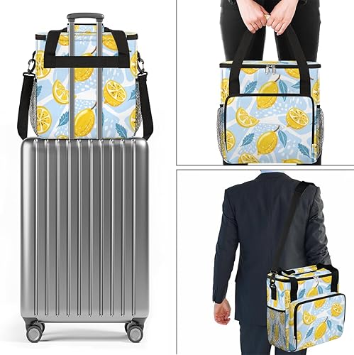 Miniatura 7 de Gublec Lemon Ice Coffee Maker Carrying Bag for K-Mini or K-Mini Plus Portable Single Cup Coffee Maker Case with Pockets for K Cup Pods