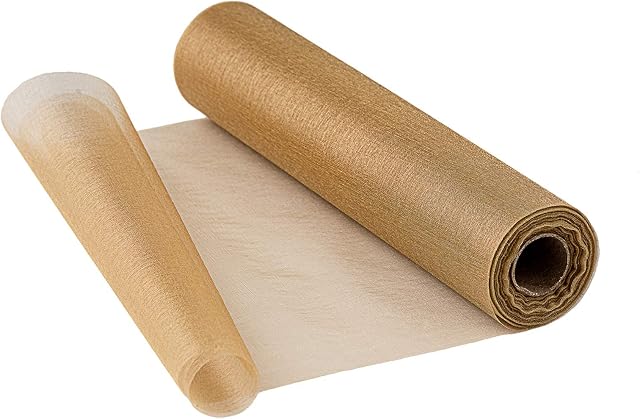 29cm x 25m Roll of Organza Sheer Fabric - Elegant Decorative Cloth for Wedding Chair Bows, Table Runners, Party Favours - Crafting Supplies for Ribbons, Dress Accents,and Bags, Champagne Gold