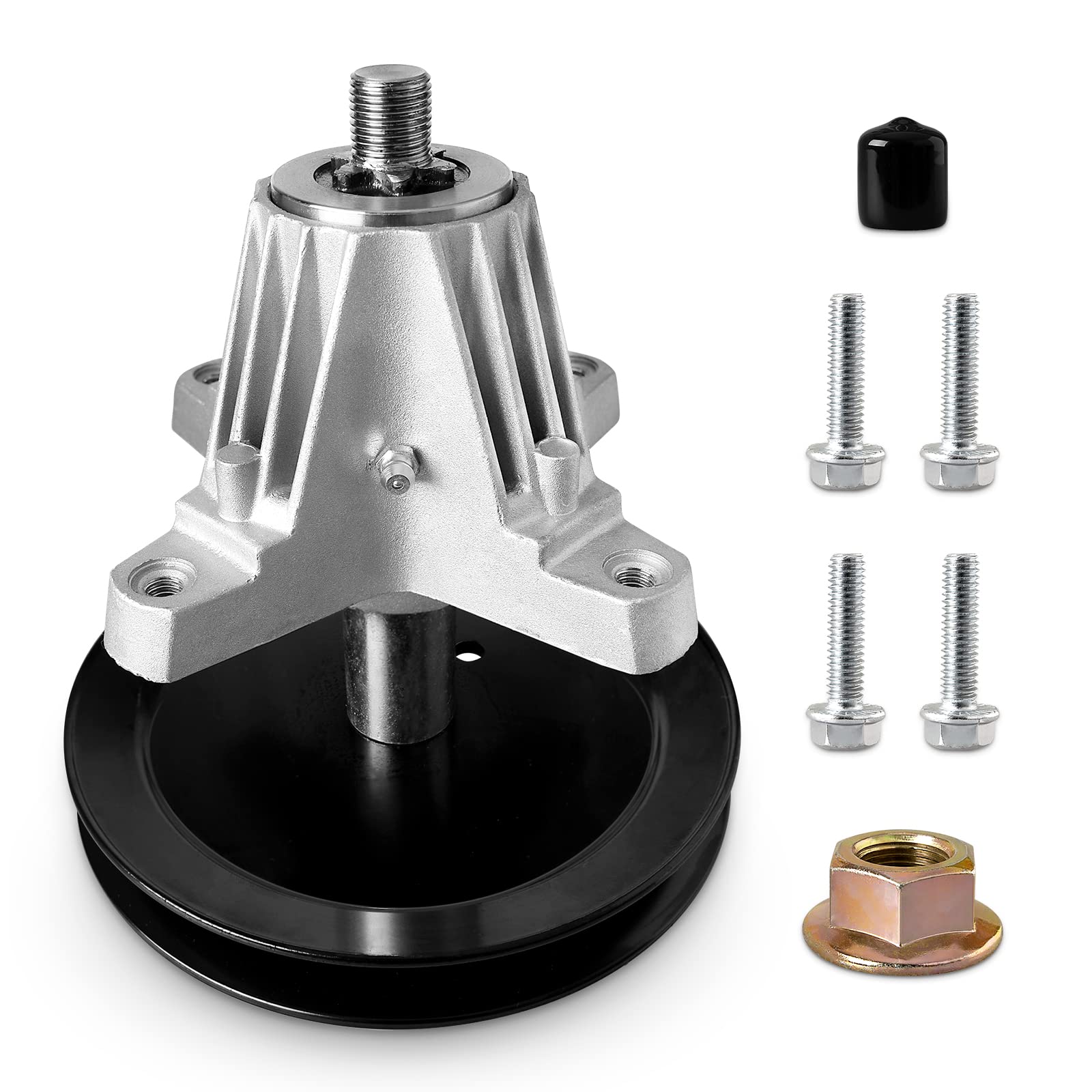 Replacement 918-06977A Spindle Fit for 46" Cub Cad et Deck Mower - Spindle Assembly Compatible with Cub Cad et XT1-LT46 XT2-LX46 Riding Mower, Craftsman 20442 Pro Lawn Tractor, with Grease Fitting