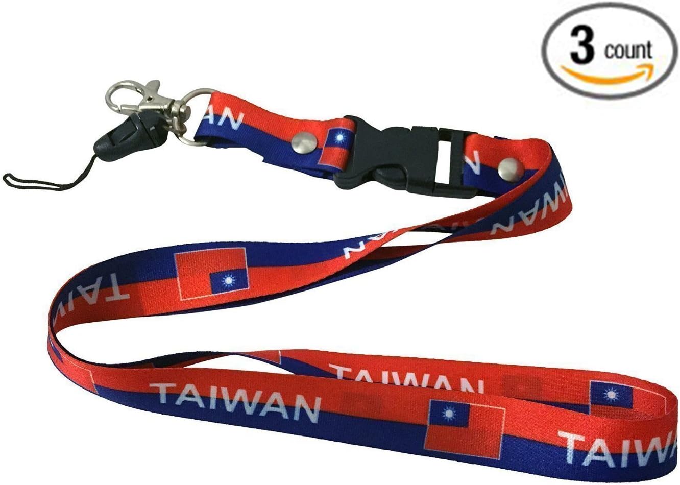 Lanyard Neck Strap Necklace Key Chain Card Badge Holder – Asia and Africa (3-Pack, Country: Iraq) image 3