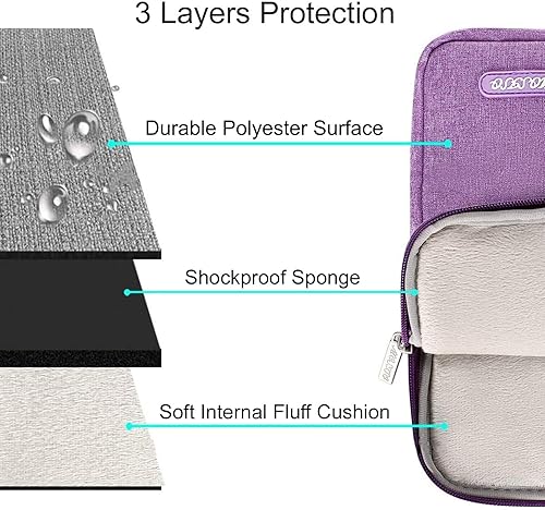Vista 171 de MOSISO Funda vertical de poliéster con bolsillo para laptop de 15 pulgadas, para MacBook Air 15 M4 A3241, M3 A3114 y M2 A2941 de 2025, 2024 y 2023