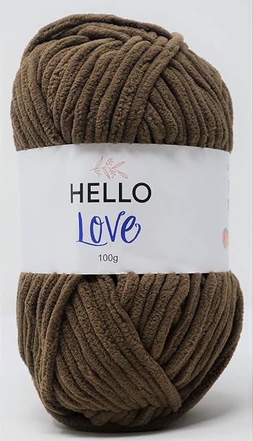 HELLO LOVE Yarn, Mocha, 100g