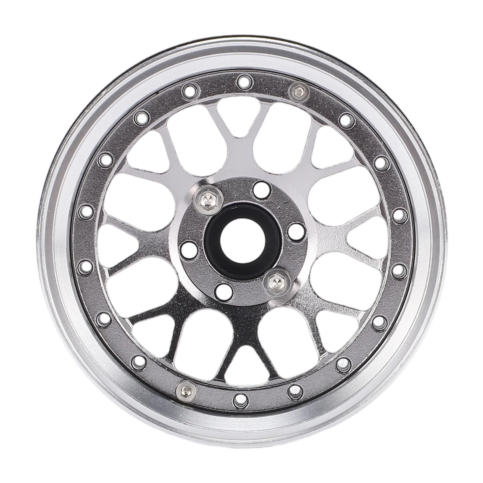 Annadue Anodowane 2,2-calowe Felgi Aluminiowe ze Stopu Aluminium 4 szt. Dla Modelu Samochodu RC 1/10 Wytrzymałe Osiągi Terenowe (Kolor Ti)