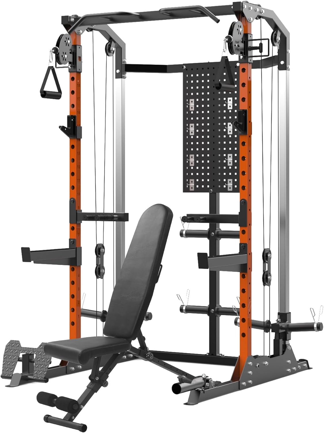 PioneerWorks PioneerWorks Power Cage – 2000LB Squat Rack with Cable Crossover System