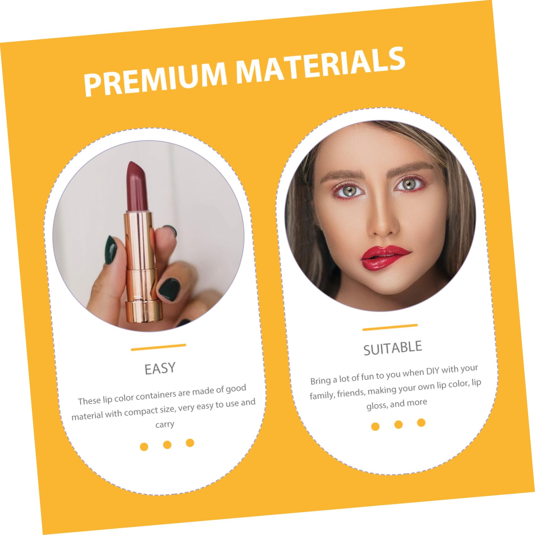 Healvian 30piezas Tubo De Bálsamo Labial De Banana Contenedores Vacíos Para Brillo Labial Recipientes De Color Para Diseño y Para y