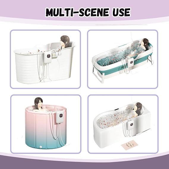 Adjustable Temperature Heaters, With Remote Control, Winter Hot Tub Bath Water Heater Thermostat for Indoor Bathtub Heating Constant TemperatureWhite,8.6 * 5.8 * 2.9 inch