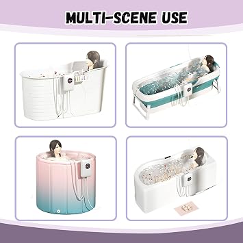 Adjustable Temperature Heaters, With Remote Control, Winter Hot Tub Bath Water Heater Thermostat for Indoor Bathtub Heating Constant TemperatureWhite,8.6 * 5.8 * 2.9 inch