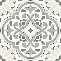 FloorPops Gray Massimo Peel & Stick Vinyl Floor Tiles - Modern Farmhouse Style, Easy DIY Install, 12x12 Inch 10-Pack