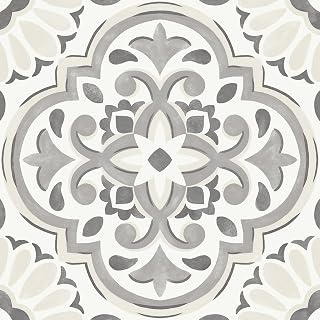 FloorPops Gray Massimo Peel & Stick Vinyl Floor Tiles - Modern Farmhouse Style, Easy DIY Install, 12x12 Inch 10-Pack