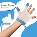 KASTWAVE Baby Stop Thumb absorbing Kids Protection Treatment Kit Finger Guard Finger For Thumb Toddlers Guard Stop Infant absorbing No Scratch (Blue) gallery image