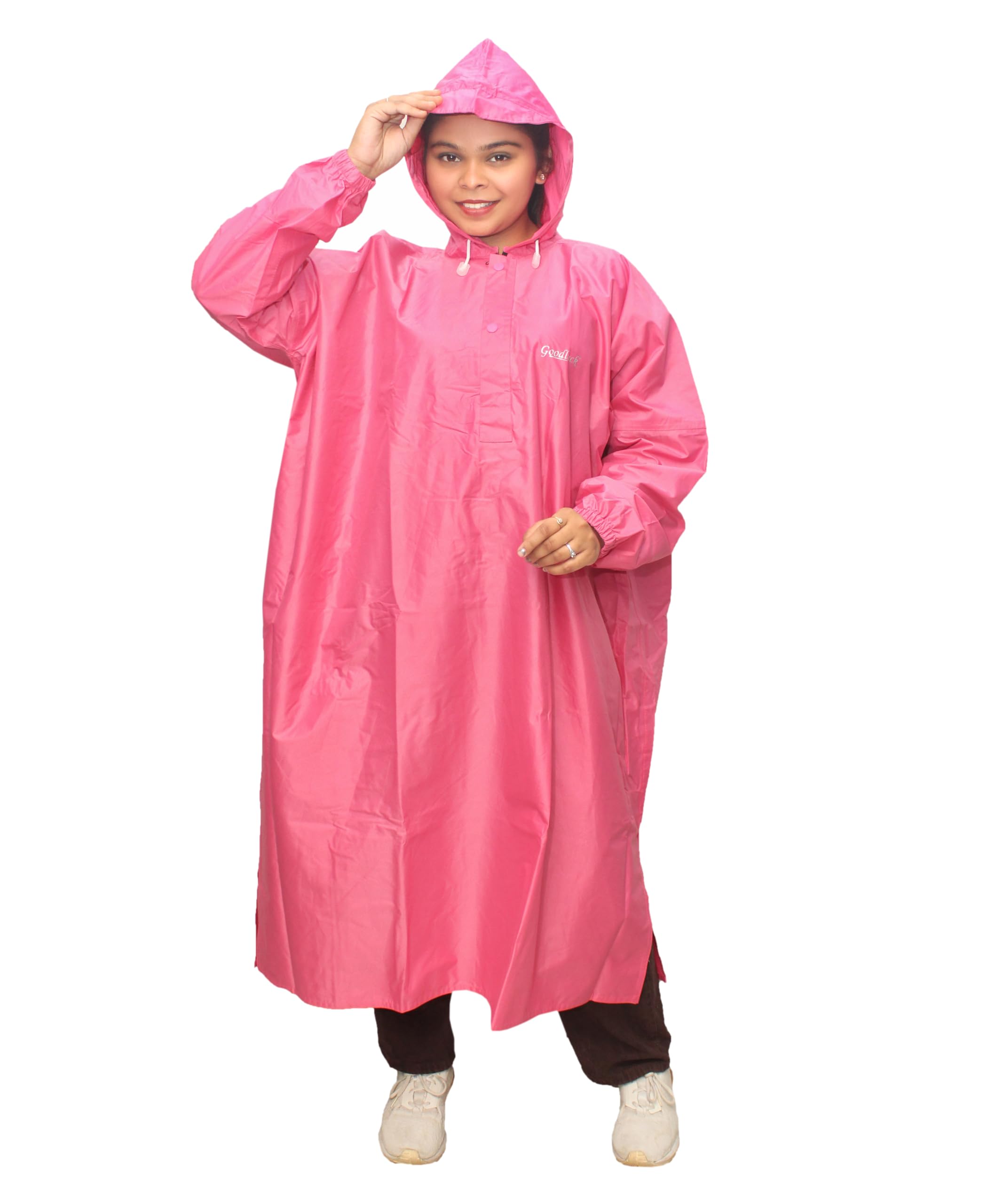goodluck Women's Big Size Poncho for rainy season, Rain Poncho, light weight reusable, packable and sturdy-picture-26