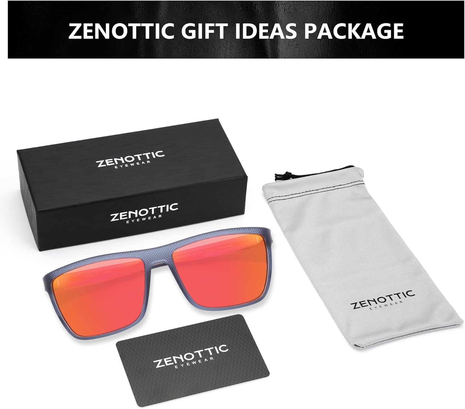ZENOTTIC Polarized Sunglasses for Men Lightweight TR90 Frame UV400 Protection Square Sun Glasses - Image 6