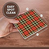 Vista 7 de 3dRose Larger Country Red n Green Plaid Set of 4 Ceramic Tile Coasters