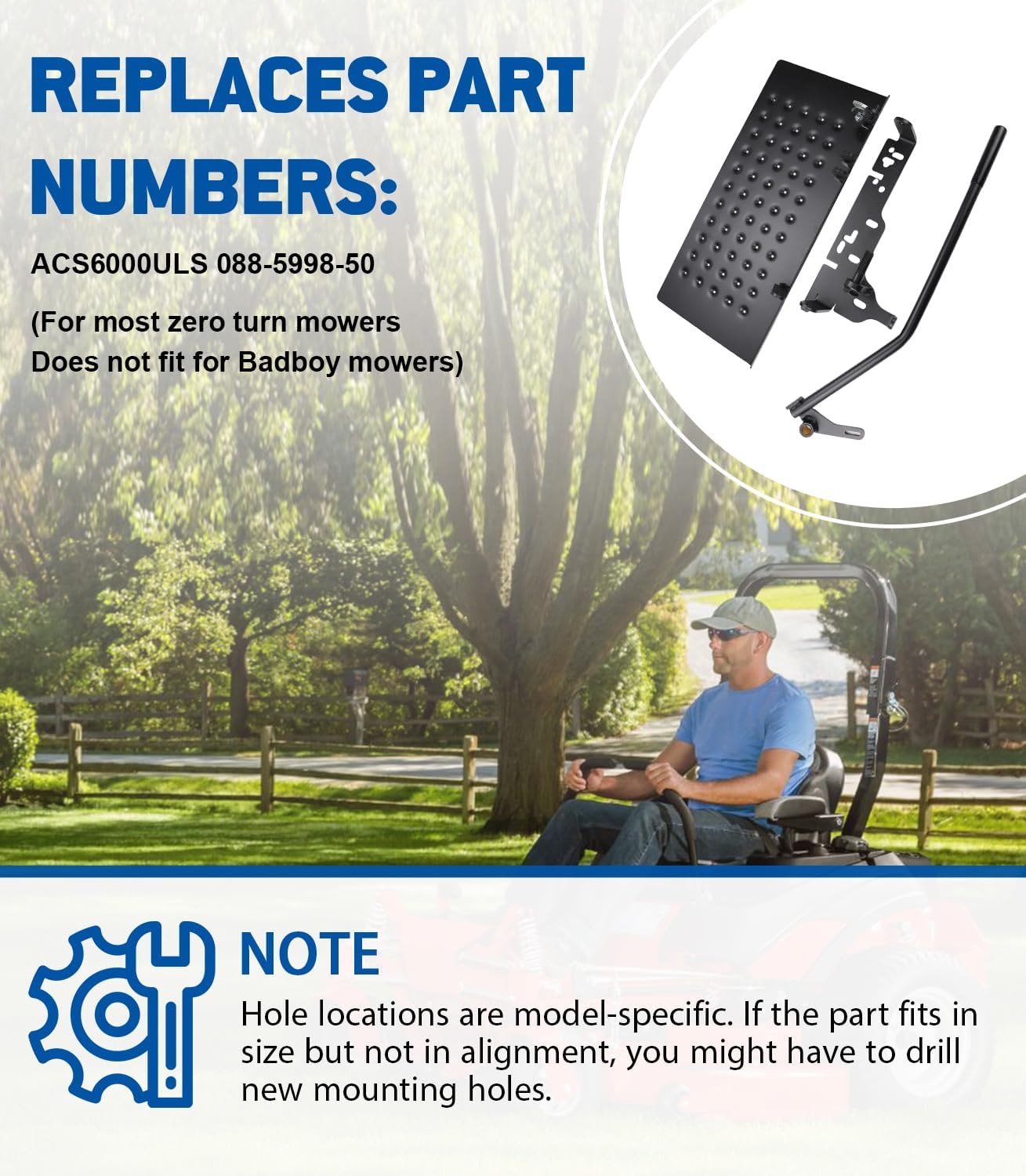 ustar mower chute blocker mower discharge shield compatible with most zero turn mowers replaces acs6000uls 088-5998-50