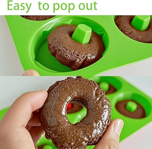 Miniatura 5 de saphe 3 moldes para tartas, molde antiadherente de silicona con 6 cavidades para gelatina, cupcakes de gelatina, donas, molde de silicona para