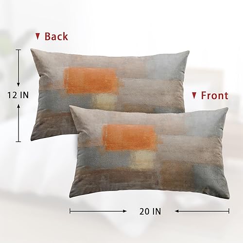 Vista 96 de Britimes Fundas de almohada modernas para decoración del hogar, 18 x 18 pulgadas, juego de 2 fundas de almohada decorativas, fundas de almohada Gris