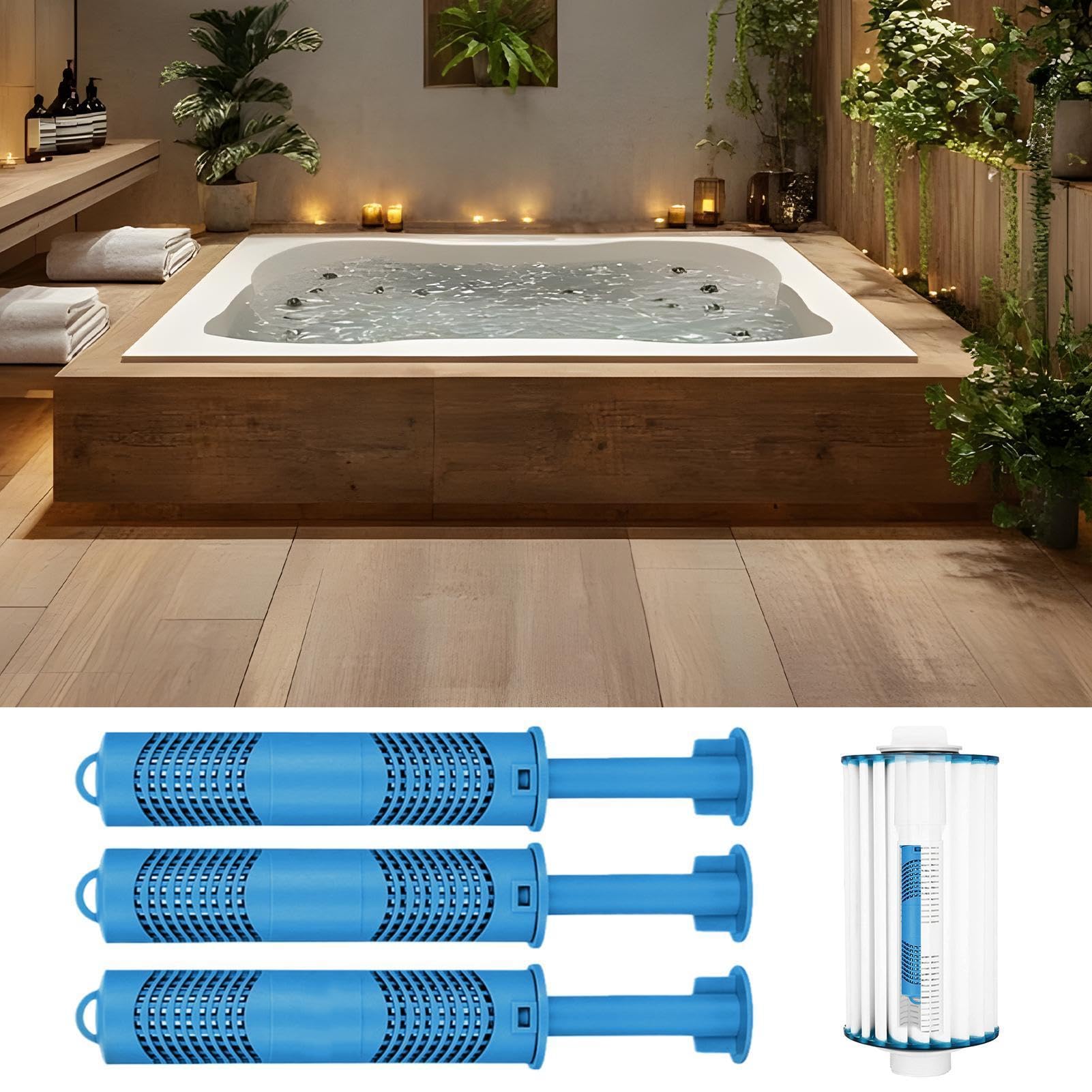 Spa-Mineral-Stick, natürliches Silberionen-Poolzubehör, 3-teilige -Spa-Mineral-Sticks, für Innen- und Außenbereich, Zuhause, Badezimmer, Hotel, Pool, Badewanne