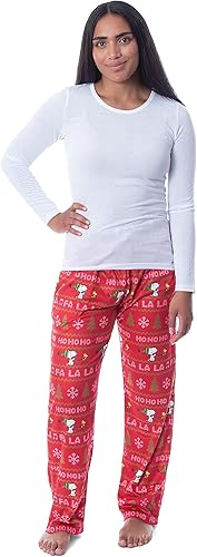 Miniatura 4 de INTIMO Peanuts Womens' Snoopy and Woodstock Ho Ho Ho Ugly Sweater Pajama Pants