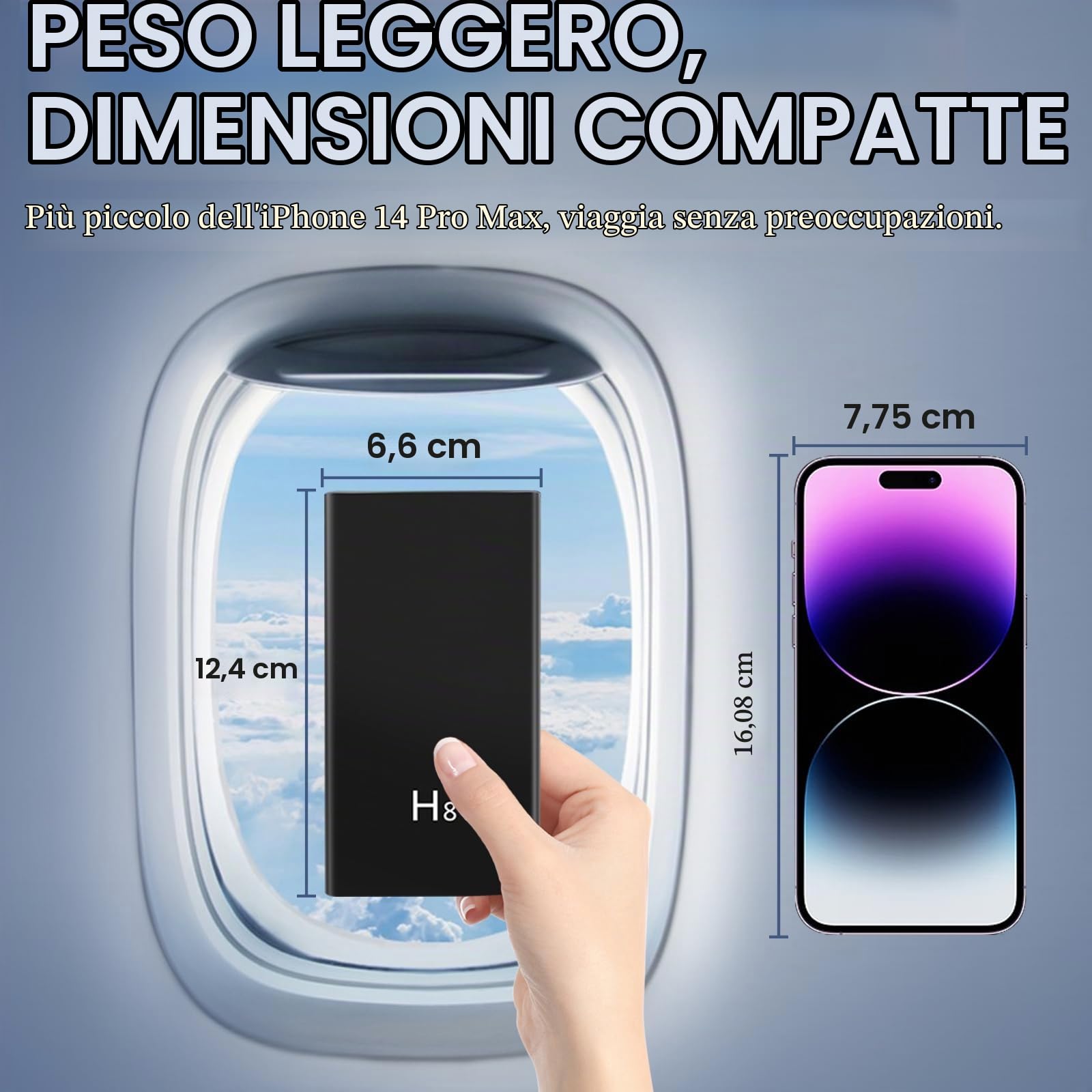 Telecamera Spia Nascosta, Microcamera Spia Mini Spy Cam 5000mAh Power Bank, Portatile Videocamera HD 1080P 20+ Ore Registrazione con Sensore di Gravità Visione Notturna | Portatile Power Bank, Salva 20+ Ore, Rilevatore di Gravità, Visione Notturna, Per In