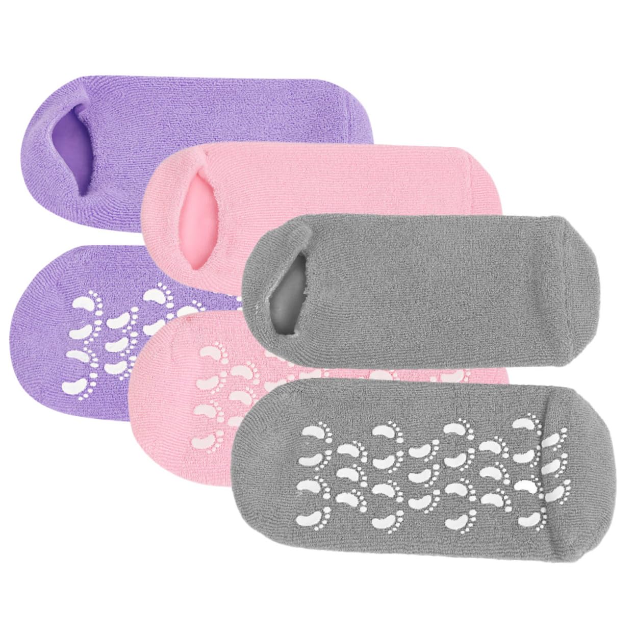 Calze Idratanti per Piedi Spa 3 Paia in Cotone Gel | Fibra Elastica, Effetto Lenitivo e Protettivo, Leggere da Portare, Uso Quotidiano e Lavori Domestici