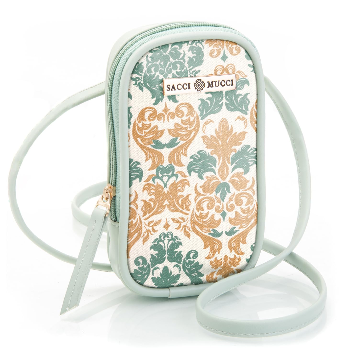 SACCI MUCCI Small Crossbody Phone Bags for Women Mobile Cell Phone, Sling Purse for Women Girls Ladies Mini Shoulder Bags - Damask (Mint Green) (B0C7N6QBFG) Amazon Price History, Amazon Price Tracker
