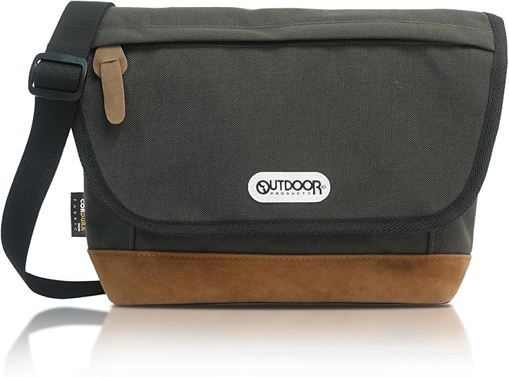 コーデュラ メッセンジャーバッグ ブラック/グリーン Amazon | [アウトドアプロダクツ] ショルダーバッグ ミニ