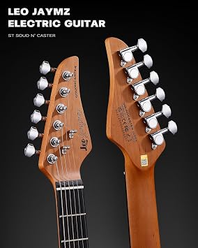 Leo Jaymz ST Pro Electric Guitar with Coil-Split, Roasted Maple Neck, Rosewood Fingerboard, Mahogany Body, Alnico 5 Pickups